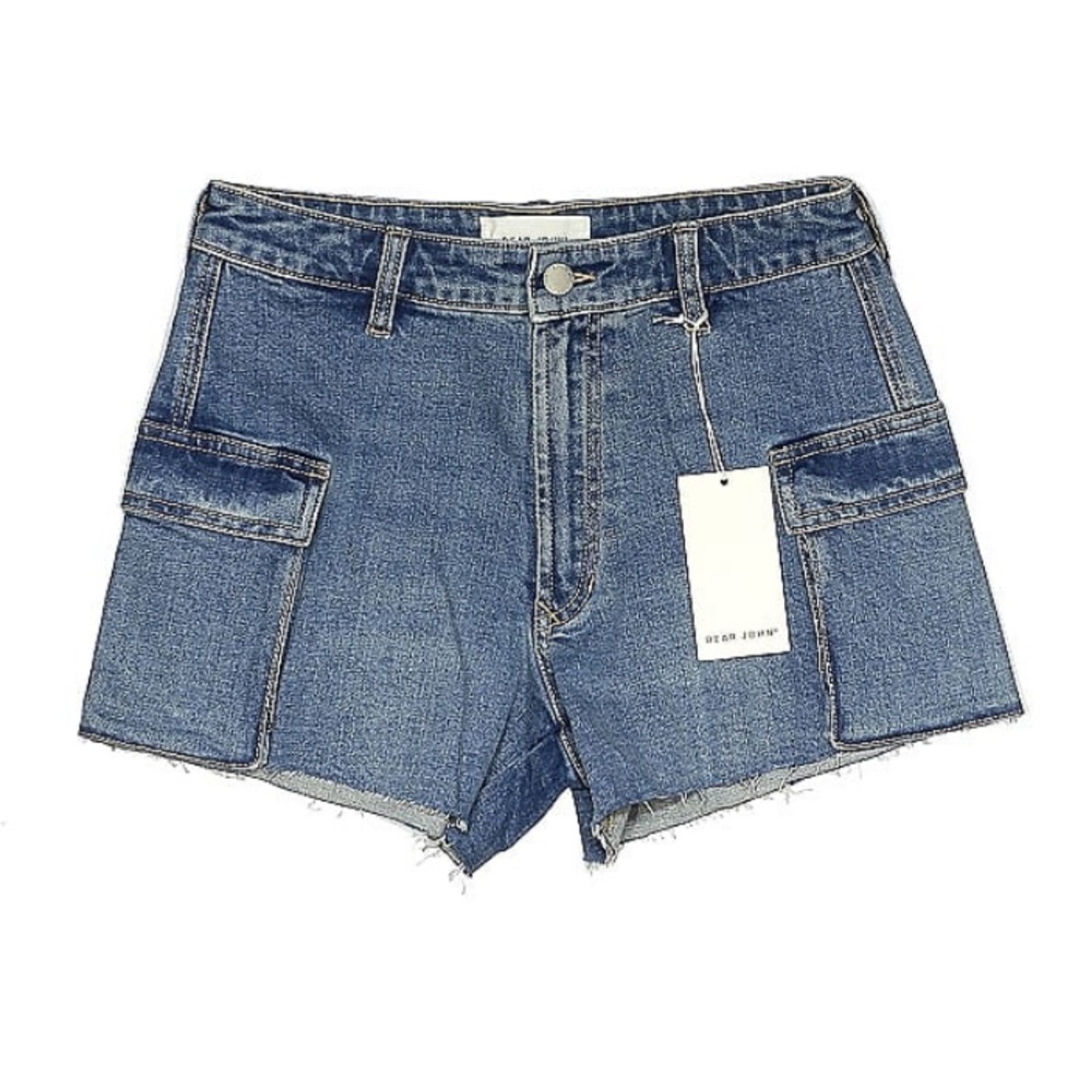 NWT Dear John Cargo Denim Shorts Sz 27